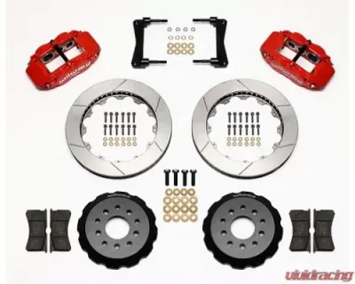 Wilwood Forged Narrow Superlite 6R Big Brake Front Brake Kit, Slotted Rotor - Black - Ford Mustang 2005-2014 - 140-9109-R