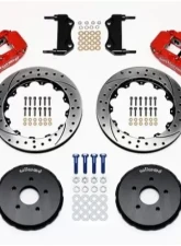 Wilwood Forged Narrow Superlite 6R Big Brake Front Brake Kit, Drilled and Slotted Rotor - Red - Nissan 350Z | Infinity G35 2003-2009                                     - 140-9190-DR - Image 3