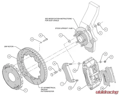 Wilwood Superlite-6R 14 Inch Front Big Brake Kit Nissan 350Z | Infiniti G35 2003-2009 - 140-9192