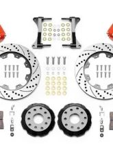 Wilwood Dynapro Radial Big Brake Front Brake Kit, Drilled and Slotted Rotor - Red - Subaru Impreza | WRX                                     - 140-9193-DR - Image 3