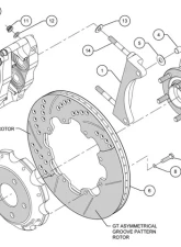Wilwood Dynapro Radial 12 Inch Front Big Brake Kit Subaru WRX 02-07                                     - 140-9193 - Image 3
