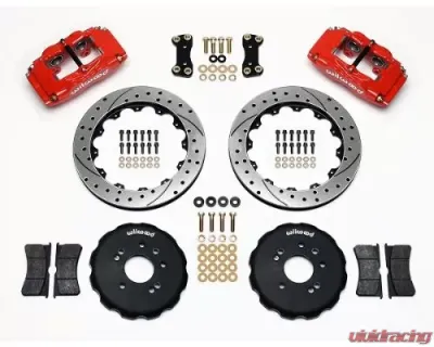 Wilwood Forged Superlite 4 Big Brake Front Brake Kit, Drilled and  Slotted Rotor - Anodized - Nissan 240SX 1994-1998 - 140-9194-DR