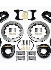Wilwood Forged Narrow Superlite 4R Big Brake Rear Parking Brake Kit, Drilled and Slotted Rotor - Black                                     - 140-9219-D - Image 3