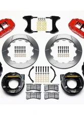 Wilwood Forged Narrow Superlite 4R Big Brake Rear Parking Brake Kit, Slotted Rotor - Red                                     - 140-9218-R - Image 3