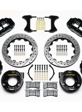 Wilwood Forged Narrow Superlite 4R Big Brake Rear Parking Brake Kit,  Drilled and Slotted Rotor -Black                                     - 140-9220-D - Image 3