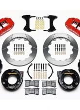 Wilwood Forged Narrow Superlite 4R Big Brake Rear Parking Brake Kit,  Slotted Rotor - Red                                     - 140-9220-R - Image 3