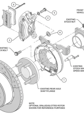 Wilwood Forged Dynalite 12 Inch Rear Big Brake Kit w/Parking Brake Ford Mustang 2005-2014                                     - 140-9228 - Image 3