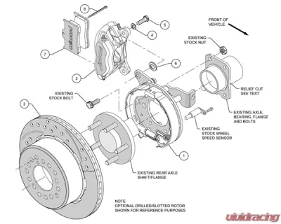 Wilwood Forged Dynalite 12 Inch Rear Big Brake Kit w/Parking Brake Ford Mustang 2005-2014 - 140-9228