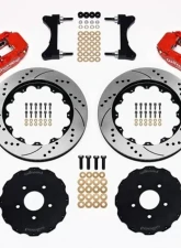 Wilwood Forged Narrow Superlite 6R Big Brake Front Brake Kit, Drilled and Slotted Rotor - Black - Mitsubishi Lancer Evolution VIII 2003-2005                                     - 140-9285-DR - Image 3