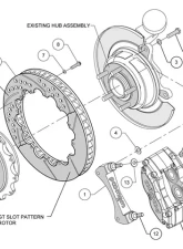 Wilwood Dynapro Radial 13 Inch Rear Big Brake Kit Mitsubishi EVO 8 2003-2005                                     - 140-9286 - Image 3