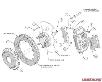 Wilwood Superlite-6R 14 Inch Front Big Brake Kit Pontiac GTO 04-06 - 140-9296