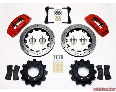 Wilwood TC6R Big Brake Truck Rear Brake Kit, Drilled and Slotted Rotor - Red GM 2500 HD 1999-2010 - 140-9406-DR