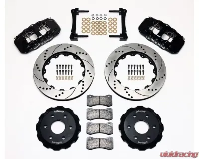 Wilwood AERO6 Big Brake Truck Front Brake Kit, Drilled and Slotted Rotor - Black GM Truck/SUV 1500 1999-2018 - 140-9789-D