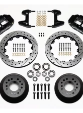 Wilwood Forged Narrow Superlite 6R Big Brake Front Brake Kit Hub, Drilled and Slotted Rotor - Black - Ford Mustang 1974-1980                                     - 140-9801-D - Image 3