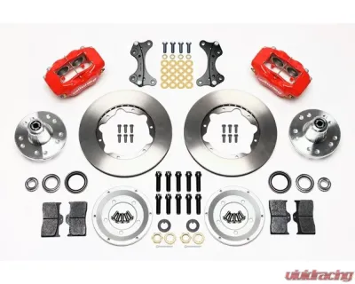 Wilwood Forged Dynalite Pro Series Front Brake Kit, Plain Face Rotor - Red - 140-9917-R