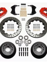 Wilwood Forged Narrow Superlite 6R Big Brake Front Brake Kit, Drilled and Slotted Rotor - Red                                     - 140-9919-DR - Image 3