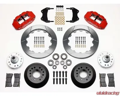 Wilwood Forged Narrow Superlite 6R Big Brake Front Brake Kit, Slotted Rotor - Red - 140-9919-R
