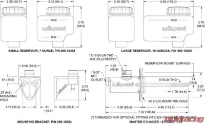 Wilwood Compact Remote Flange Mount Master Cylinder - 260-10372