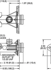 Wilwood Remote Tandem Master Cylinder                                     - 260-14244-BK - Image 2