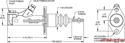 Wilwood GS Compact Remote Master Cylinder - 260-15090