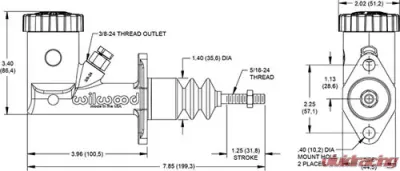 Wilwood GS Compact Integral Master Cylinder - 260-15097