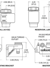 Wilwood Combination Remote Master Cylinder                                     - 260-3380 - Image 2