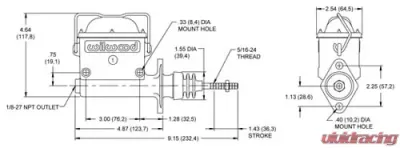Wilwood High Volume Master Cylinder - 260-6765