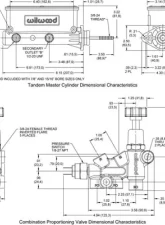 Wilwood Aluminum Tandem M/C Kit with Bracket and Valve                                     - 261-13270-P - Image 2
