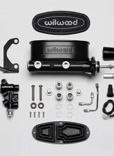 Wilwood Aluminum Tandem M/C w/Bracket and Valve (Mustang)                                     - 261-14158-BK - Image 2