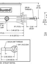 Wilwood Aluminum Tandem Master Cylinder Media Burnished 7/8                                     - 260-12900-P - Image 2