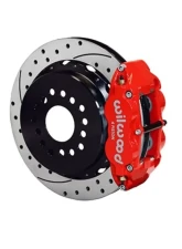 Wilwood Forged Narrow Superlite 4R Big Brake Rear Parking Brake Kit, Drilled and Slotted Rotor - Red - Chevy C-10                                     - 140-10093-DR - Image 2