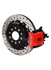 Wilwood Combination Parking Brake Caliper Rear Brake Kit, Drilled and Slotted Rotor - Red - Ford Mustang 2005-2010                                     - 140-10159-DR - Image 2