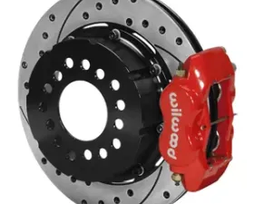 Willwood Dynalite Pro Series Rear Brake Kit, Drilled and Slotted Rotor - Red