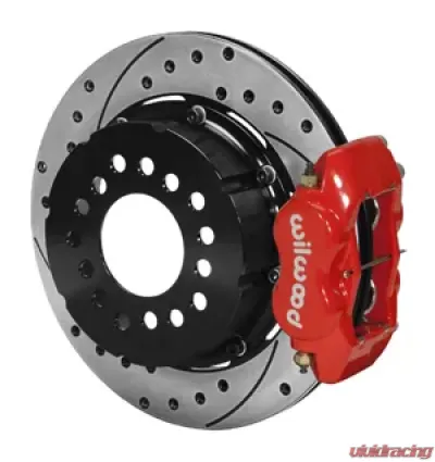Willwood Dynalite Pro Series Rear Brake Kit, Drilled and Slotted Rotor - Red - 140-5236-DR