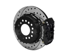Willwood Dynalite Pro Series Rear Brake Kit, Drilled and Slotted Rotor - Black
