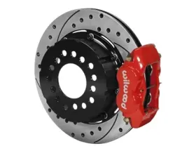 Willwood Dynalite Pro Series Rear Brake Kit, Drilled and Slotted Rotor - Red