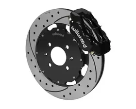 Willwood Forged Dynalite Big Brake Front Brake Kit, Drilled and Slotted Rotor - Black
