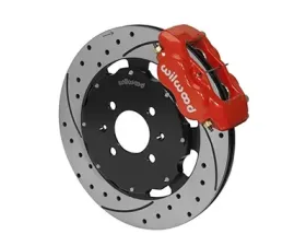 Willwood Forged Dynalite Big Brake Front Brake Kit, Drilled and Slotted Rotor -Red- Honda Civic 1990-2000