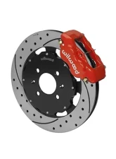 Willwood Forged Dynalite Big Brake Front Brake Kit, Drilled and Slotted Rotor -Red- Honda Civic 1990-2000                                     - 140-6310-DR - Image 2