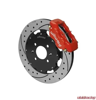 Willwood Forged Dynalite Big Brake Front Brake Kit, Drilled and Slotted Rotor -Red- Honda Civic 1990-2000 - 140-6310-DR