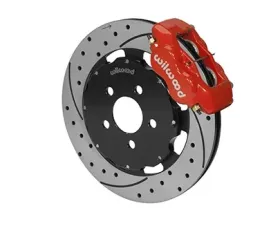Willwood Forged Dynalite Big Brake Front Brake Kit, Drilled and Slotted Rotor - Red - Chrysler PT Cruiser | Dodge Neon SRT/4 2003-2005