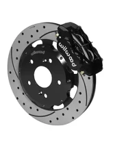 Willwood Forged Dynalite Big Brake Front Brake Kit, Drilled and Slotted Rotor - Black Caliper - Acura RSX 2002-2006                                     - 140-7014-D - Image 2