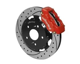 Willwood Forged Dynalite Big Brake Front Brake Kit, Drilled and Slotted Rotor - Red Caliper - Acura RSX 2002-2006
