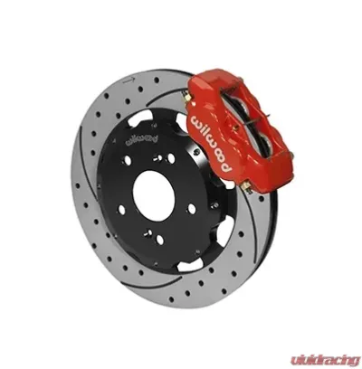 Willwood Forged Dynalite Big Brake Front Brake Kit, Drilled and Slotted Rotor - Red Caliper - Acura RSX 2002-2006 - 140-7014-DR