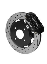 Willwood Forged Dynalite Big Brake Front Brake Kit, Drilled and Slotted Rotor - Black Caliper - Mitsubishi Lancer 2002                                     - 140-7015-D - Image 2