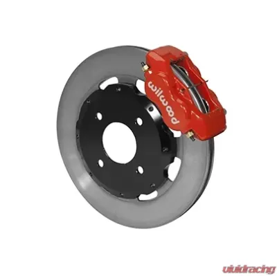 Willwood Forged Dynalite Big Brake Front Brake Kit, Plain Face Rotor - Black Caliper - Mitsubishi Lancer 2002 - 140-7015-R