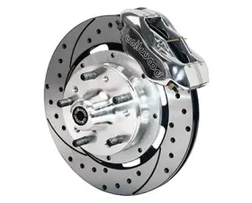 Willwood Forged Dynalite Big Brake Front Brake Kit, Drilled and Slotted Rotor - Polished Caliper - Ford Mustang 1971-1980