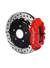 Wilwood Narrow Superlite 4R Big Brake Rear Kit for OE Parking Brake, Drilled and Slotted Rotor - Red - Chevrolet Corvette C5/Z06 1997-2005                                     - 140-8032-DR - Image 2