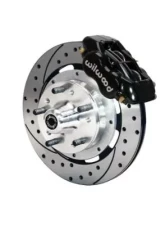 Wilwood Forged Dynalite Big Brake Front Brake Kit, Drilled and Slotted Rotor - Black - Ford Psgr 1937-1948                                     - 140-8583-D - Image 2