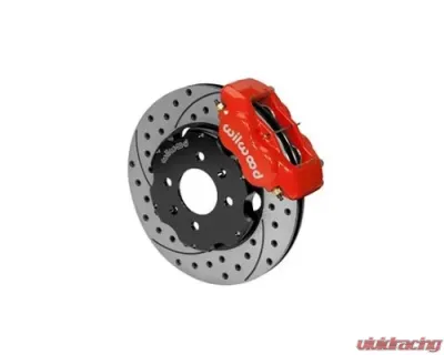 Wilwood Forged Dynalite Big Brake Front Brake Kit, Drilled and Slotted Rotor - Red - Honda Civic/Integra w/240mm Rotor - 140-8695-DR